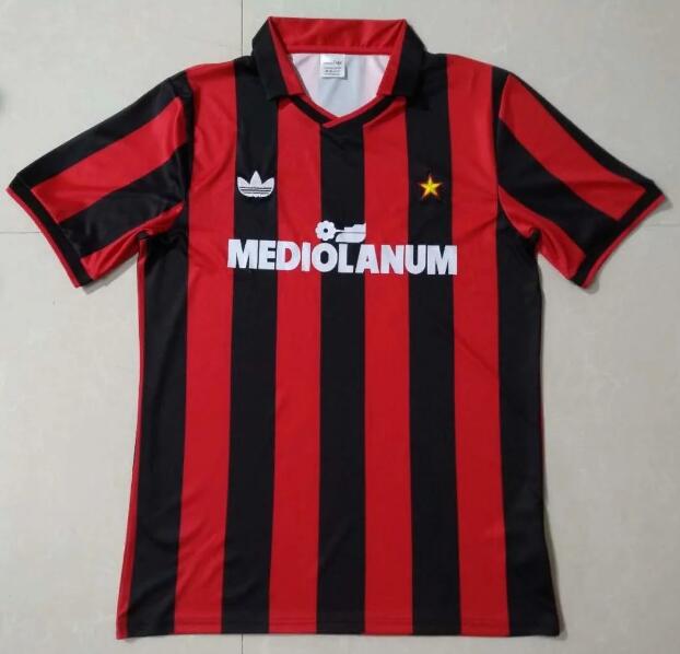 1989-90 AC Milan Retro Home Kit Soccer Jersey